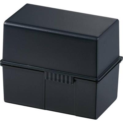 HAN HAN - Kartei - für A7 - Kapazität: 300 Karten 977-13 Kaartenbox Zwart Aantal kaarten (max.): 300 kaarten DIN A7 liggend Staalscharnier, Deksel als extra