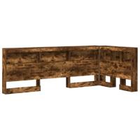 Opberghoofdbord met plank Gerookt eiken 90 cm Bewerkt hout - thumbnail