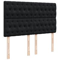 Boxspring met matras fluweel zwart 160x200 cm - thumbnail