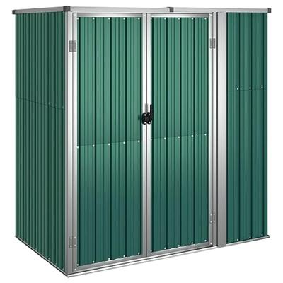 VidaXL Tuinschuur 161x89x161 cm gegalvaniseerd staal groen VidaXL Tuinschuur 161x89x161 cm gegalvaniseerd staal groen
