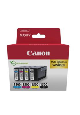 Canon Inktcartridge PGI-1500 BKCMY Origineel Combipack Zwart, Cyaan, Magenta, Geel 9218B006 Canon Inktcartridge PGI-1500 BKCMY Origineel Combipack Zwart, Cyaan, Magenta, Geel 9218B006
