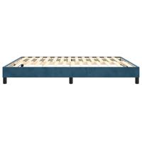 Boxspringframe fluweel donkerblauw 180x200 cm - thumbnail