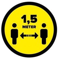 Houd 1,5 meter afstand geel - Ø 250 mm - thumbnail