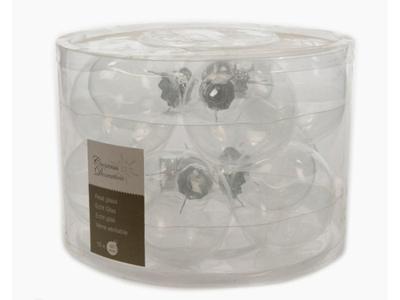 Decoris kerstbalmix glas d6cm 10st transparant