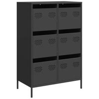 Hoge kast 68x39x101,5 cm staal zwart - thumbnail