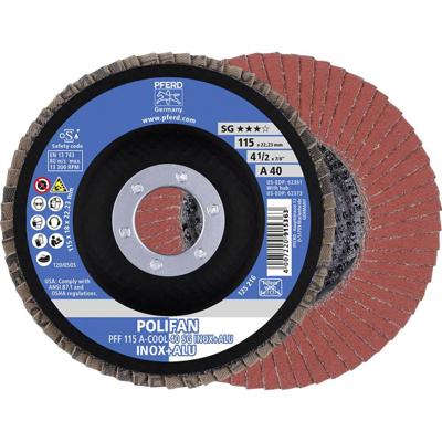PFERD TOOLS 67654115 A-Cool Sg Inox + Alu Lamellenschijf Diameter 115 mm Boordiameter 22.23 mm Korrelgrootte (num) 40 10 stuk(s) PFERD TOOLS 67654115 A-Cool Sg Inox + Alu Lamellenschijf Diameter 115 mm Boordiameter 22.23 mm Korrelgrootte (num) 40 10 stuk(s)