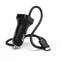 Hama Auto-oplader USB Type-C 2,4 A Zwart - thumbnail