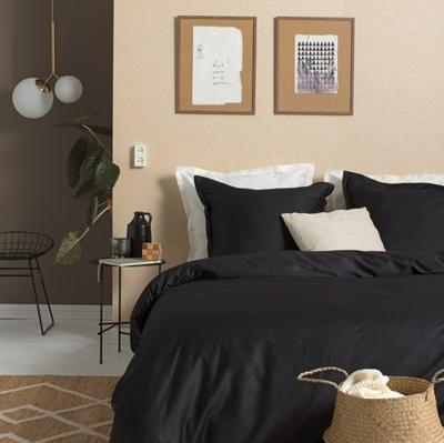 Cinderella dekbedovertrek Uni - zwart - 200x200/220 cm