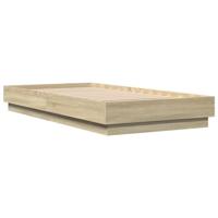 Bedframe zonder matras hout sonoma eikenkleurig 75x190 cm - thumbnail