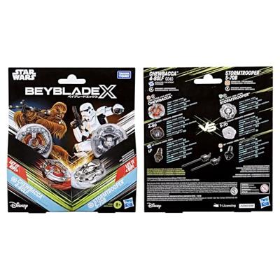 Beyblade X and Star Wars Collab Chewbacca 4-80LF vs. Stormtrooper 5-70B