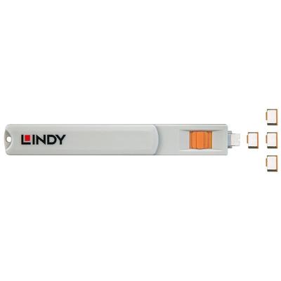 Lindy 40428 poortblokker Port blocker key Grijs, Oranje 4 stuk(s)