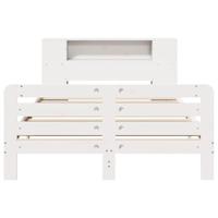 Bedframe zonder matras massief grenenhout wit 120x190 cm - thumbnail