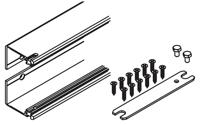 Connector 55 mm, voor een draai-inschuifdeur, LM 650 mm, kleurloos geanodiseerd, 2 stuks - thumbnail