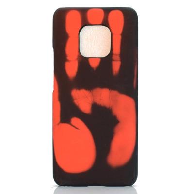 Plakken skin + PC thermische sensor verkleuring Case voor Huawei mate 20 Pro (zwart rood)