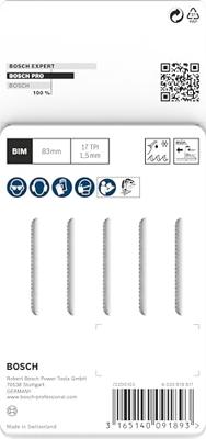 Bosch Professional T118EOF Decoupeerzaagblad PRO Metal curve VE=5 - 2608634237