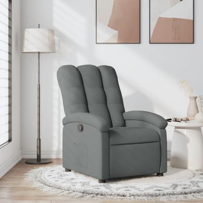 Relaxfauteuil Donkergrijze Stof