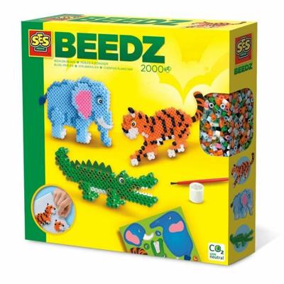 SES Creative Beedz Strijkkralen 3D Safari Dieren 2000 Stuks