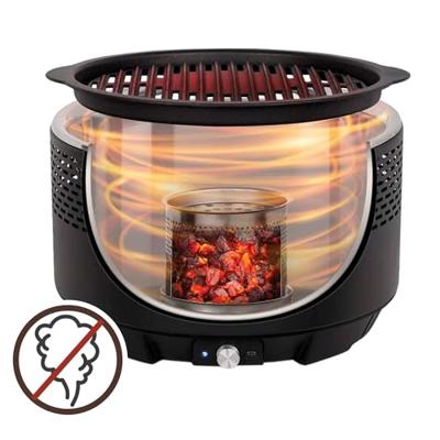 Barbecue Draagbare Aktive Rond Rook-vrij Zwart Ø 34 cm
