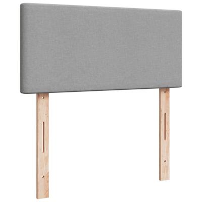 Boxspring met matras stof lichtgrijs 80x200 cm