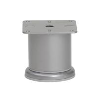 Stalen meubelpoot grijs rond ø 6 cm en hoogte 6,8 cm - thumbnail