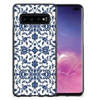 Samsung Galaxy S10+ Skin Case Flower Blue - thumbnail