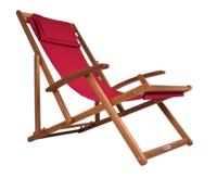 Ligstoel Rood Acaciahout 94x60x94cm - thumbnail