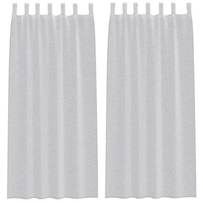 VidaXL Voile gordijn 2 pcs lichtgrijs 245 x 140 cm polyester VidaXL Voile gordijn 2 pcs lichtgrijs 245 x 140 cm polyester