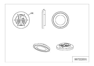 Trio Witte led plafonnièreCarus Ø 20cm - R67222031