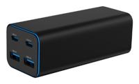 USB snellader 2xA, 2xC 100W Power Delivery zwart - thumbnail