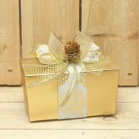 Bonbon doosjes - Chocolade doosje - Goud mat LAAG Kerstbal - 24 stuks - thumbnail