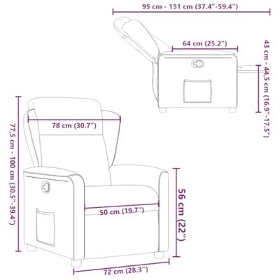 Fauteuil verstelbaar stof crèmekleurig