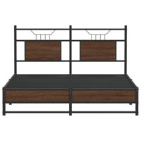 Bedframe zonder matras bewerkt hout bruin eikenkleur 140x190 cm - thumbnail