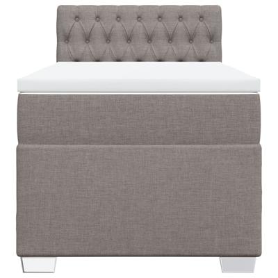 Boxspring met matras stof taupe 90x200 cm