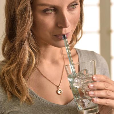 Leonardo Ciao Glazen Rietjes met borstel 20cm, per 4