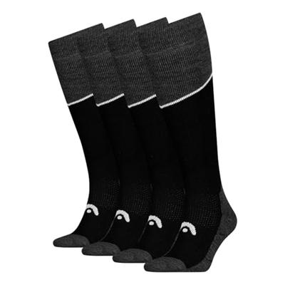 HEAD Skisokken Kneehigh 2-pack Black / Grey Melange-35/38
