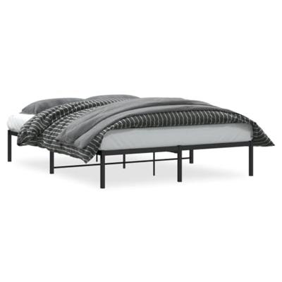 Bedframe metaal zwart 150x200 cm