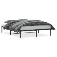 Bedframe metaal zwart 150x200 cm - thumbnail