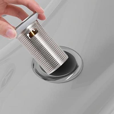 Afvoer pop-up met overloop 6,4x6,4x9,1 cm chroomkleurig - thumbnail