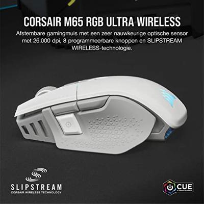 Gaming Mouse - Wireless - Corsair - M65 RGB Ultra Wireless - White - (CH -9319511 -EU2)