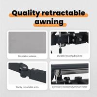 VidaXL Inklapbaar zonnescherm lichtgrijs 300 x 250 cm - thumbnail