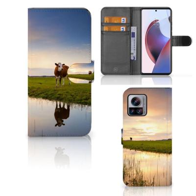 Motorola Edge 30 Ultra | Telefoonhoesje | Met pasjeshouder | Koe