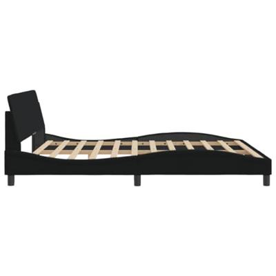 Bedframe zonder matras stof zwart 180x200 cm