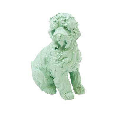 Housevitamin beeld labradoodle dog mintgroen 10,5 cm | 8 stuks