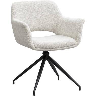 Eetkamerstoel Belle - stof - crème