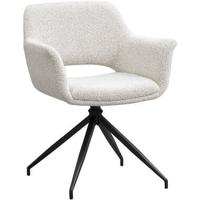 Eetkamerstoel Belle - stof - crème - thumbnail