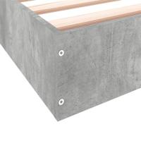 Bedframe bewerkt hout betongrijs 75x190 cm - thumbnail