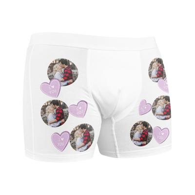 Boxershort bedrukken - L - Wit