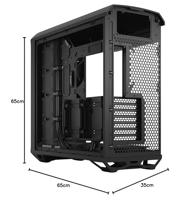 Fractal Design torrent black solid midi tower behuizing (zwart | 2x usb-a | 1x usb-c) - thumbnail
