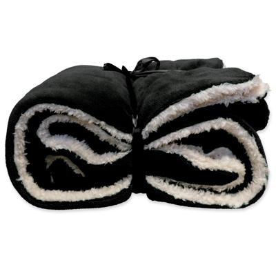 Unique Living Unique Living Lars coral fleece/suede plaid 150x200cm black