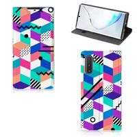 Samsung Galaxy Note 10 Stand Case Blokken Kleurrijk - thumbnail
